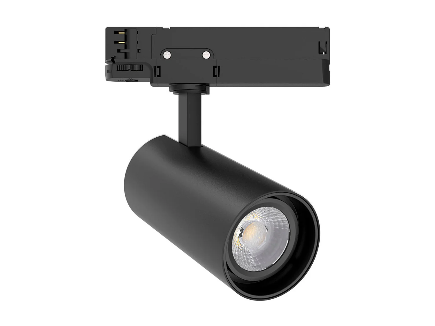 Spot LED sur Rail Triphasé 40W Dimmable Fasano Noir 2700K Blanc chaud