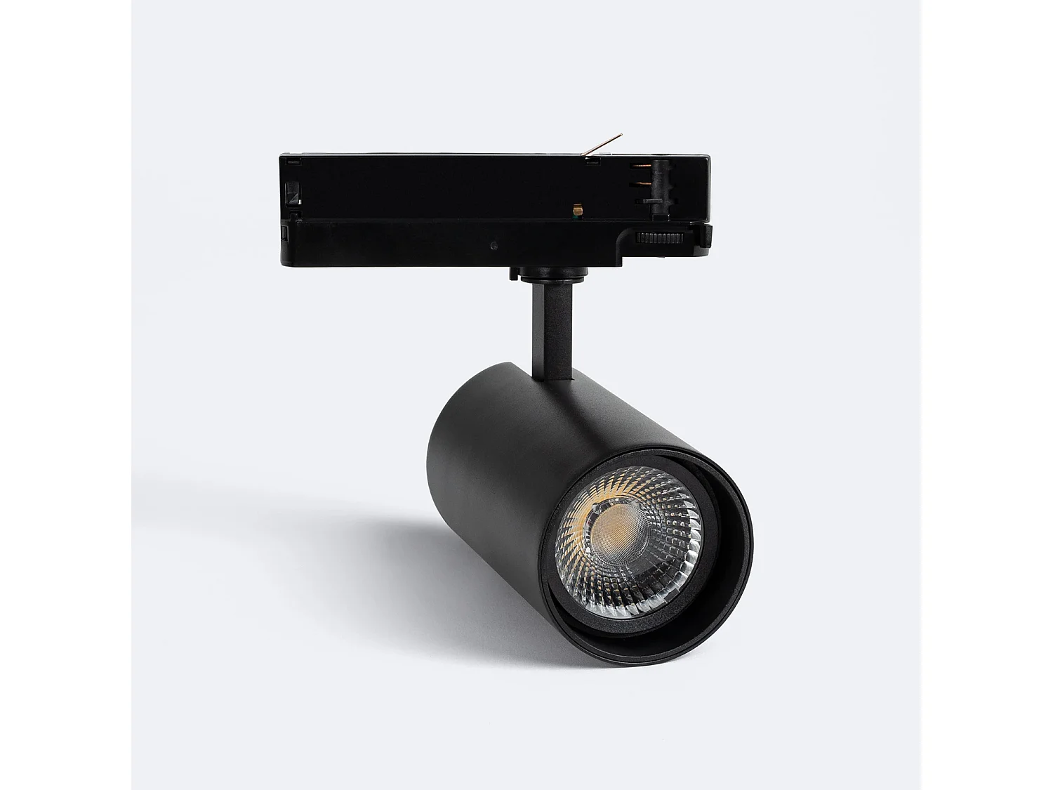 Spot LED sur Rail Triphasé 40W Dimmable Fasano Noir 2700K Blanc chaud