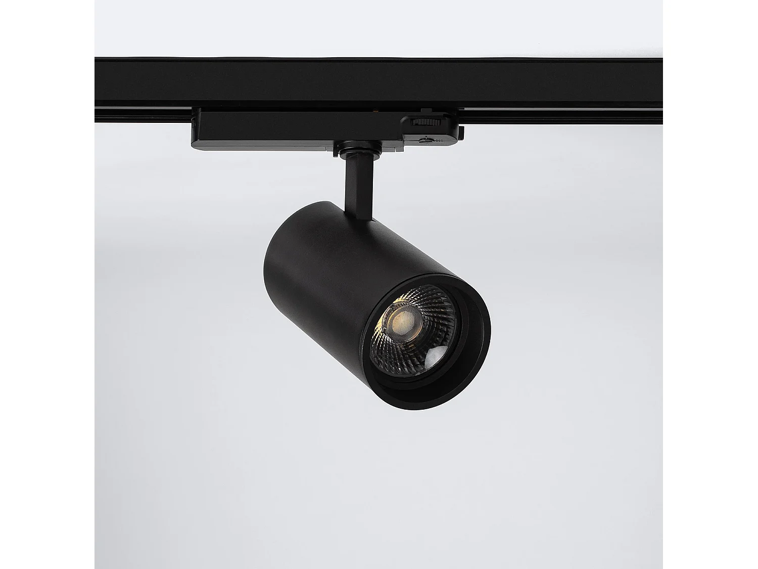 Spot LED sur Rail Triphasé 40W Dimmable Fasano Noir 2700K Blanc chaud
