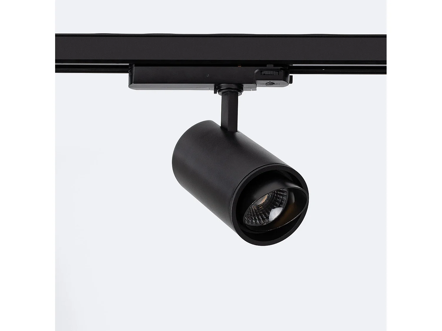 Spot LED sur Rail Triphasé 40W Dimmable Fasano CCT Sélectionnable Biseau Noir 2700K - 3200K - 4000K Sélectionnable