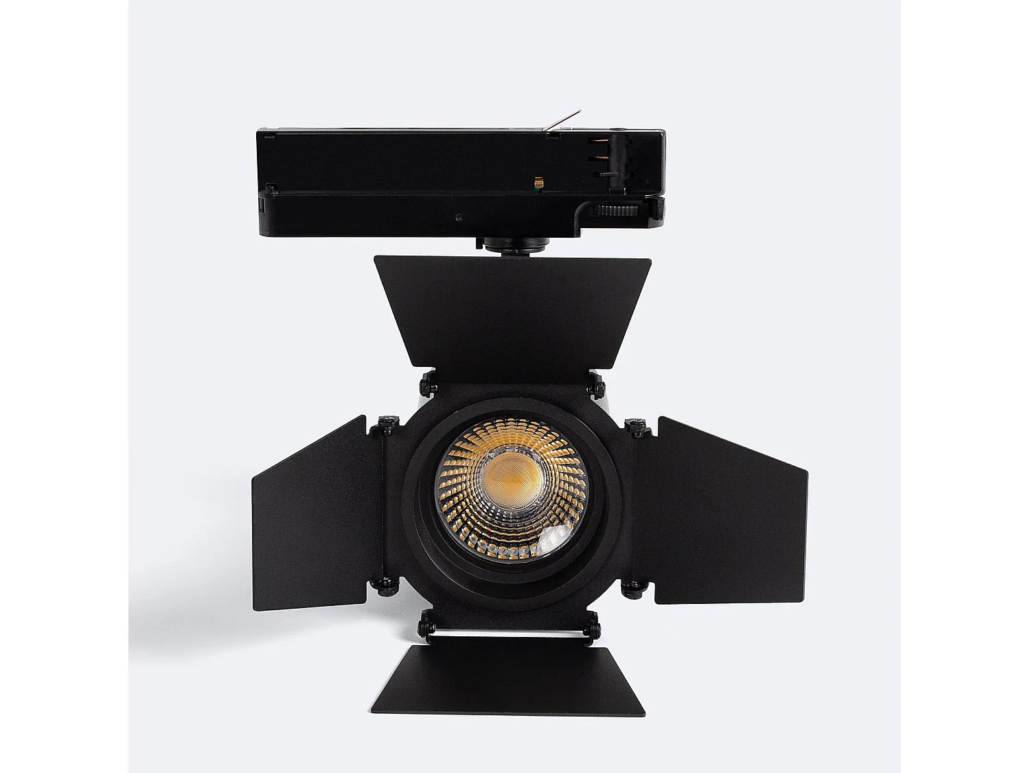 Spot LED sur Rail Triphasé 40W Fasano Cinéma Dimmable Noir 4000K Blanc neutre