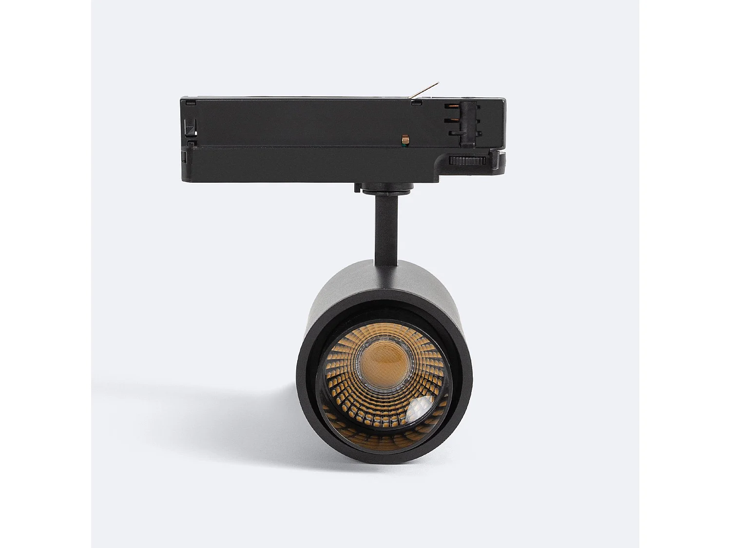 Spot LED sur Rail Triphasé 40W Fasano CCT Sélectionnable Cylindre Dimmable Noir 2700K - 3200K - 4000K Sélectionnable