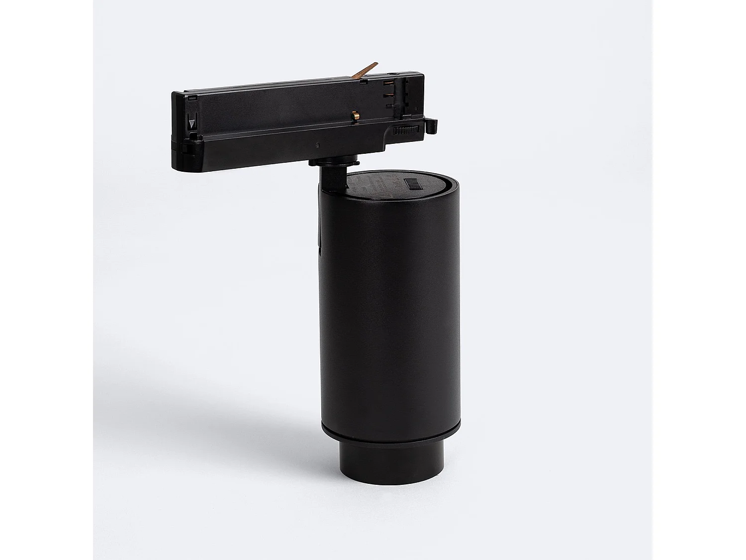 Spot LED sur Rail Triphasé 40W Fasano CCT Sélectionnable Cylindre Dimmable Noir 2700K - 3200K - 4000K Sélectionnable