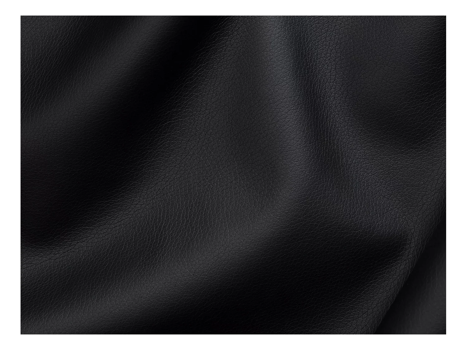 Express-driezitsslaapbank van zwart buffelleer - Bed 140 cm - Matras 14 cm VIZIR