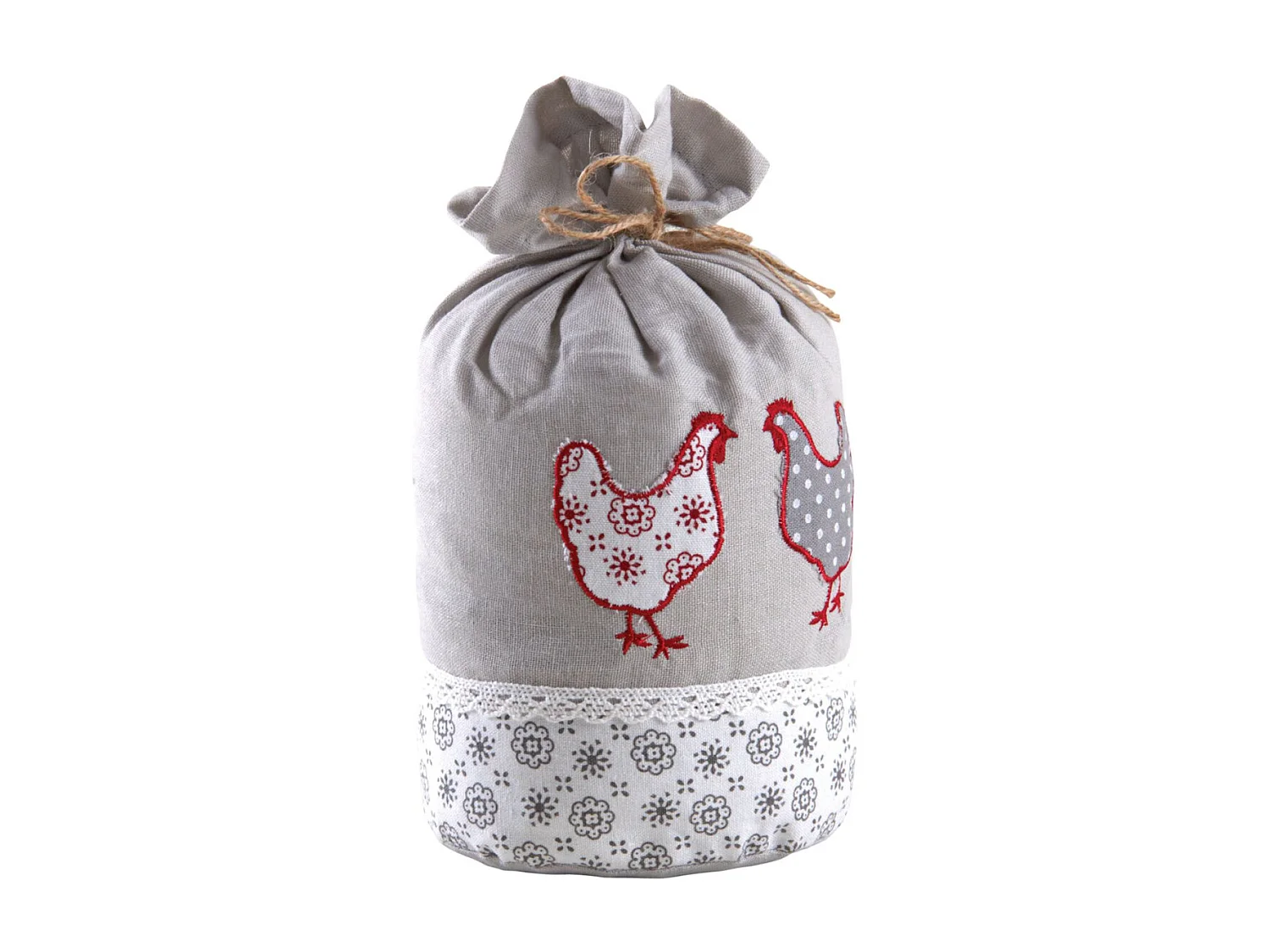 Cale-porte en coton et lin 1,5kg Poule