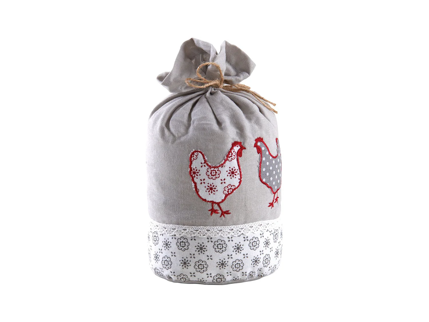 Cale-porte en coton et lin 1,5kg Poule