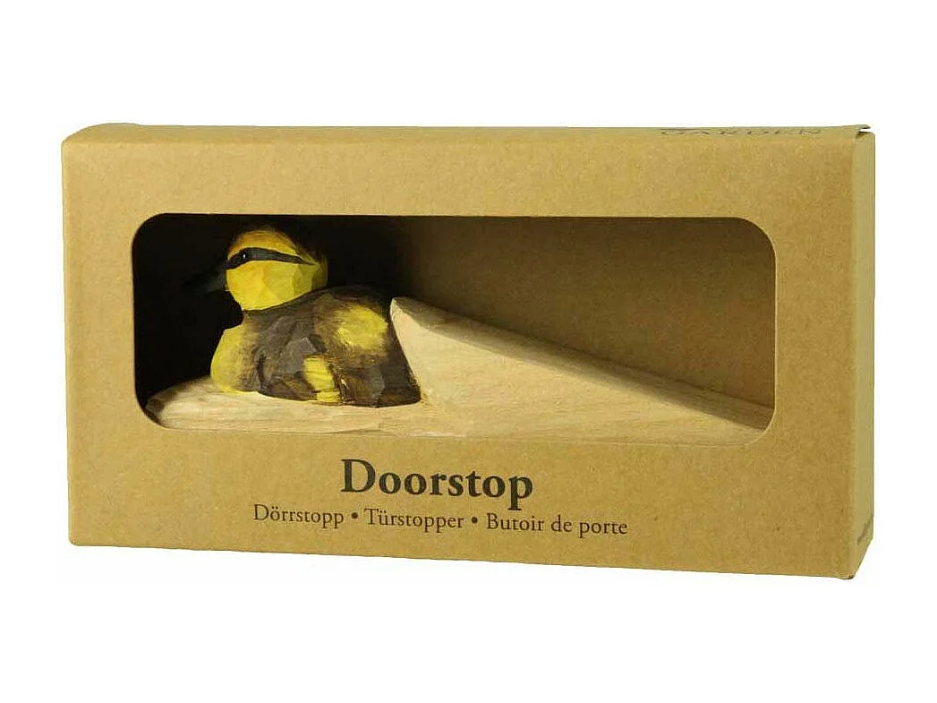 Cale-porte en bois sculpté à la main Animal Caneton