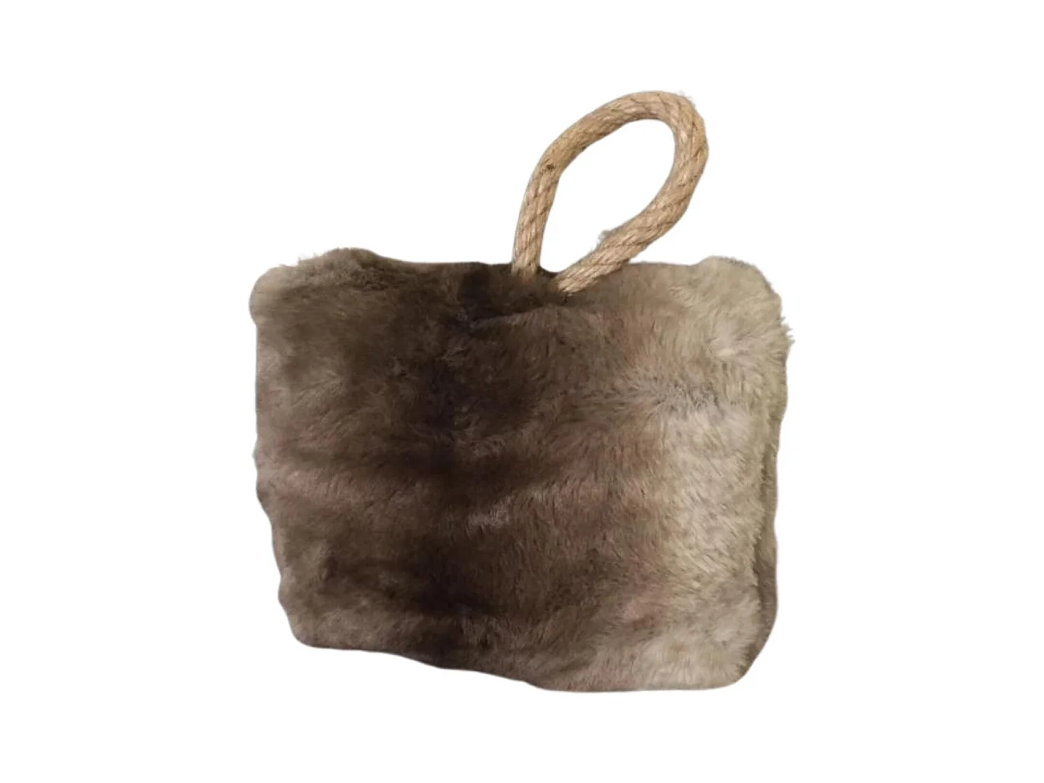 Cale Porte Imitation Fourrure "Grizzli" 17cm Marron