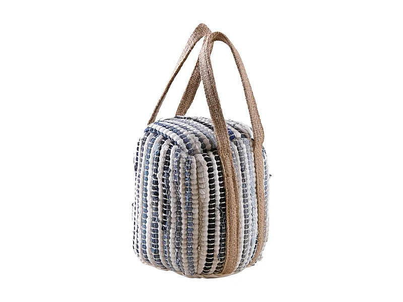 Cale porte en jute indie Bleu