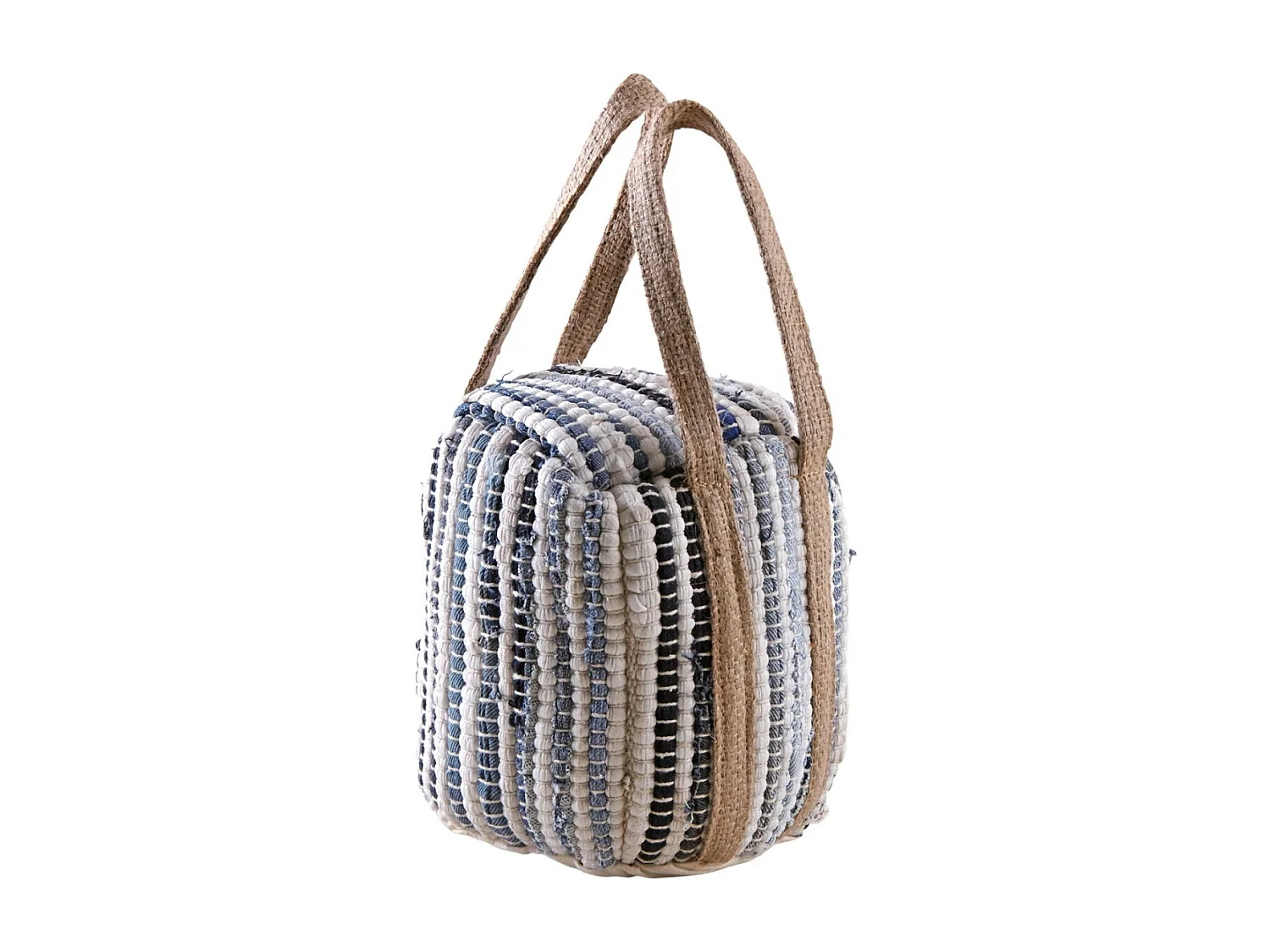 Cale porte en jute indie Bleu