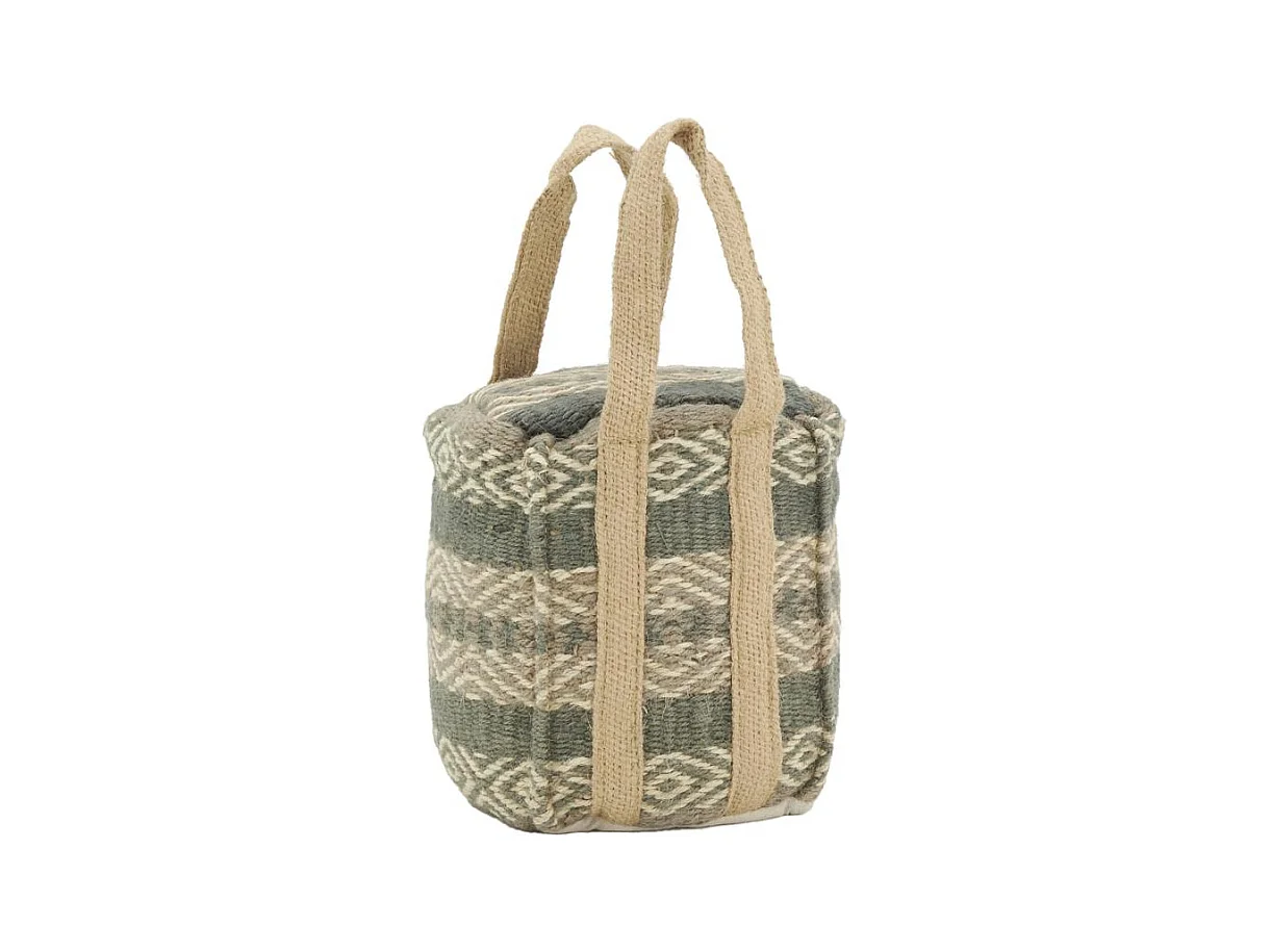 Cale-porte en coton et jute gris Gris