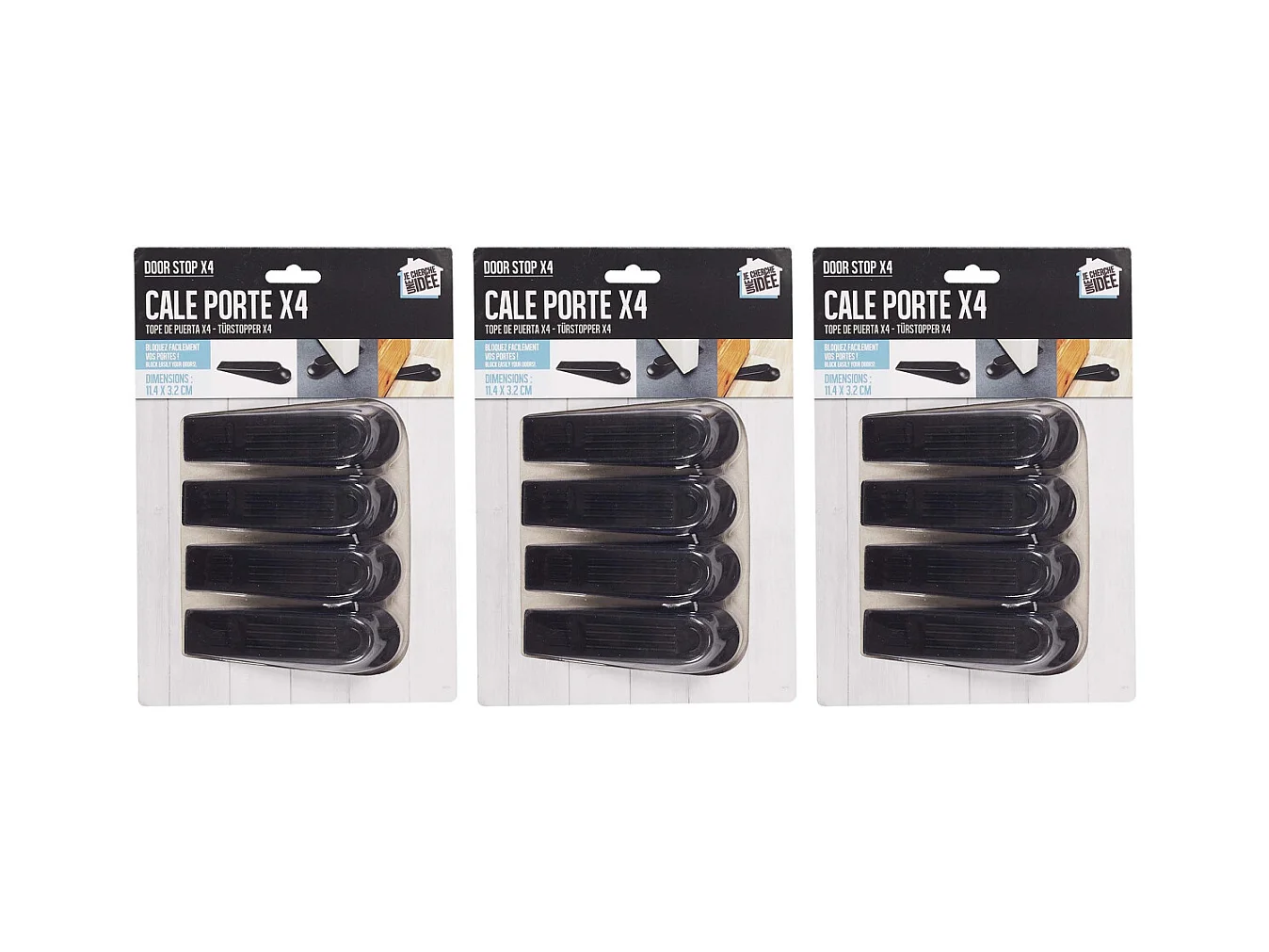 Set de 12 cale-portes en plastique