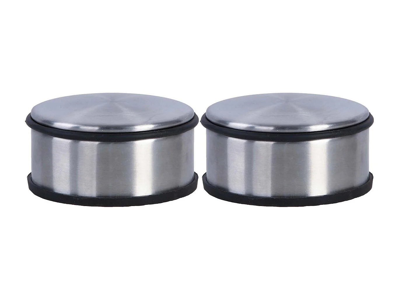 Cale-porte rond en acier inoxydable (Lot de 2)