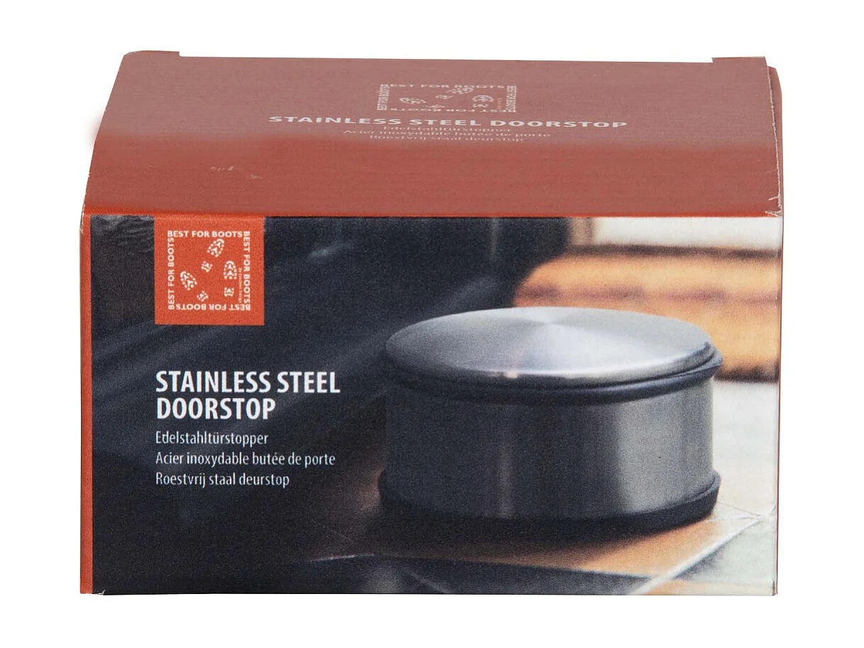 Cale-porte rond en acier inoxydable (Lot de 2)