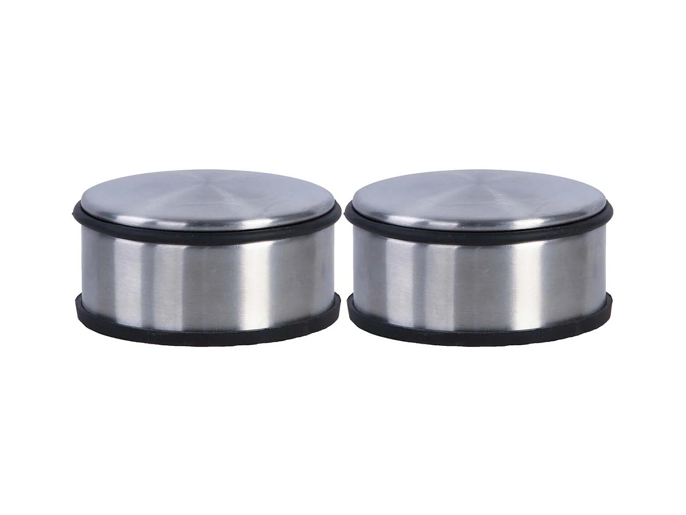 Cale-porte rond en acier inoxydable (Lot de 2)