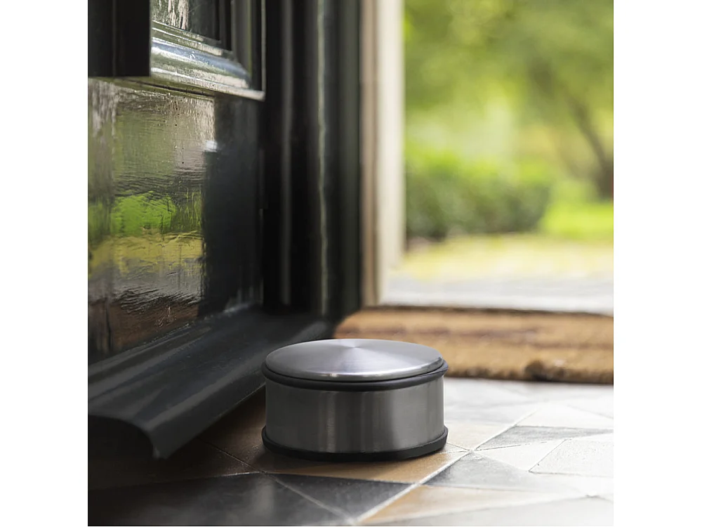 Cale-porte rond en acier inoxydable (Lot de 2)