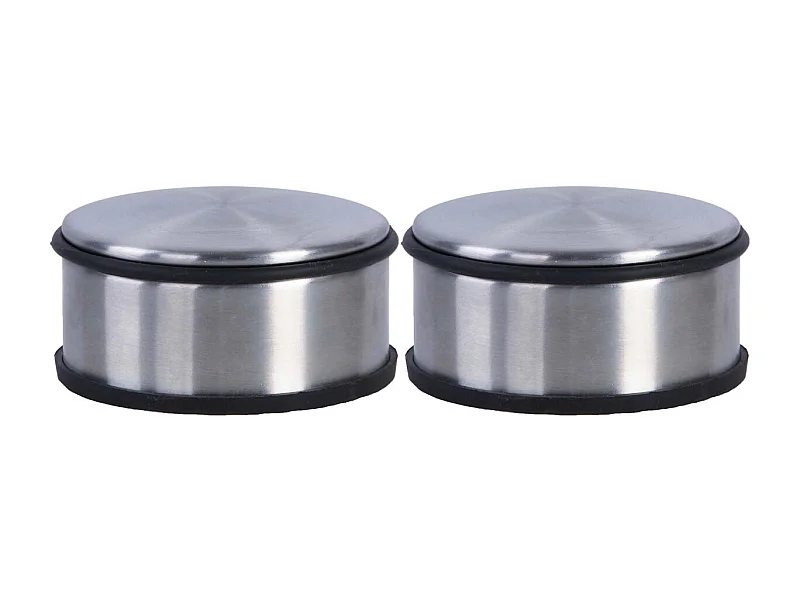 Cale-porte rond en acier inoxydable (Lot de 2)