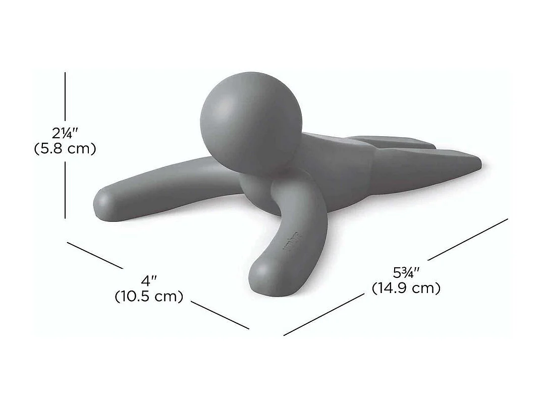 Cale porte Buddy doorstop gris