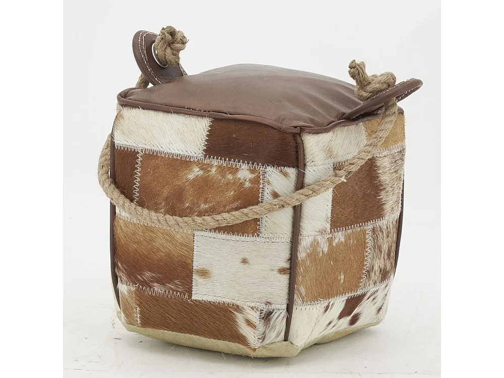 Cale-porte carré en peau de vache