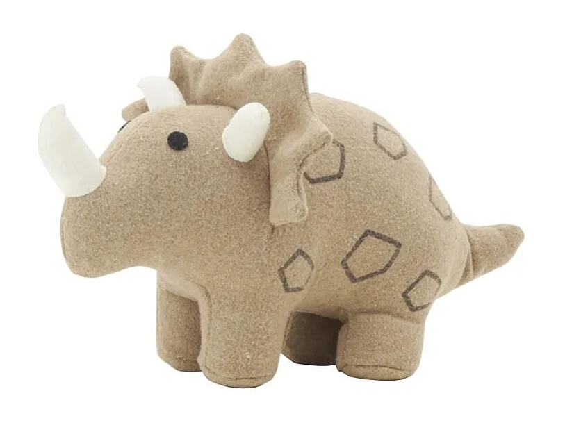 Cale-porte dinosaure en coton beige