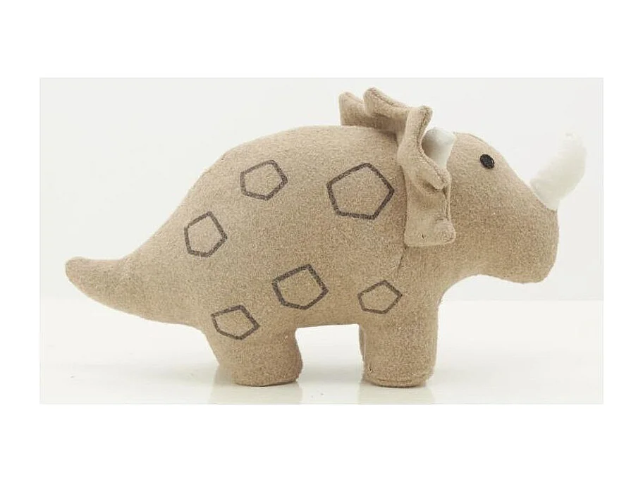 Cale-porte dinosaure en coton beige