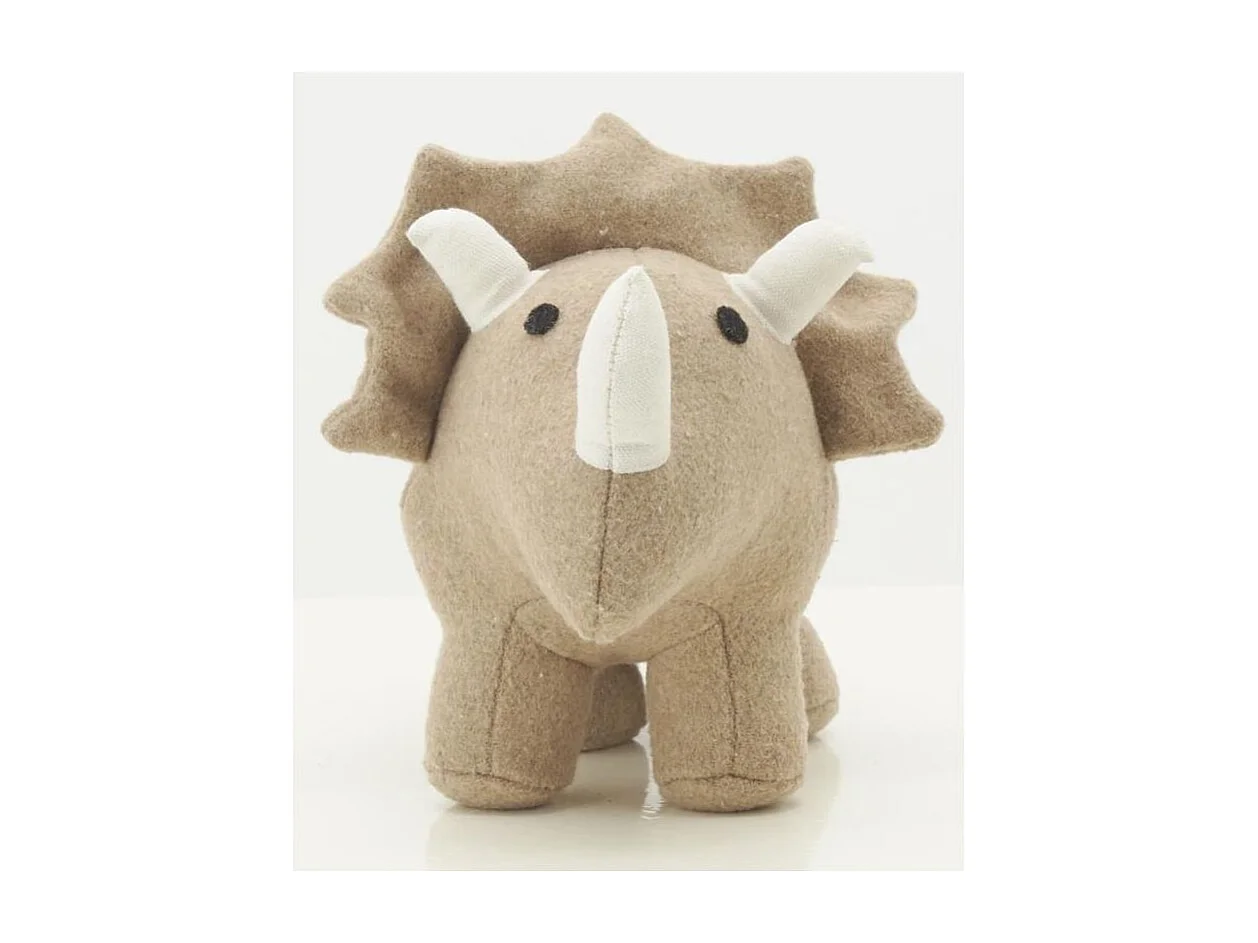 Cale-porte dinosaure en coton beige