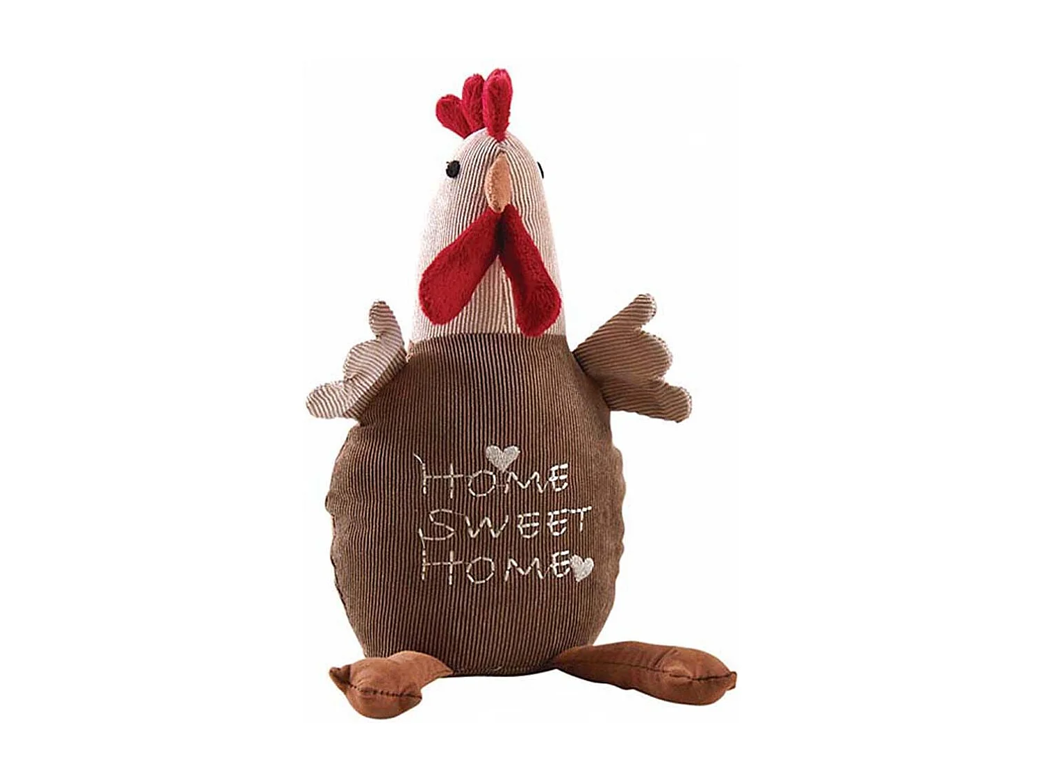 Cale-porte poule en velours Home sweet home 27 cm