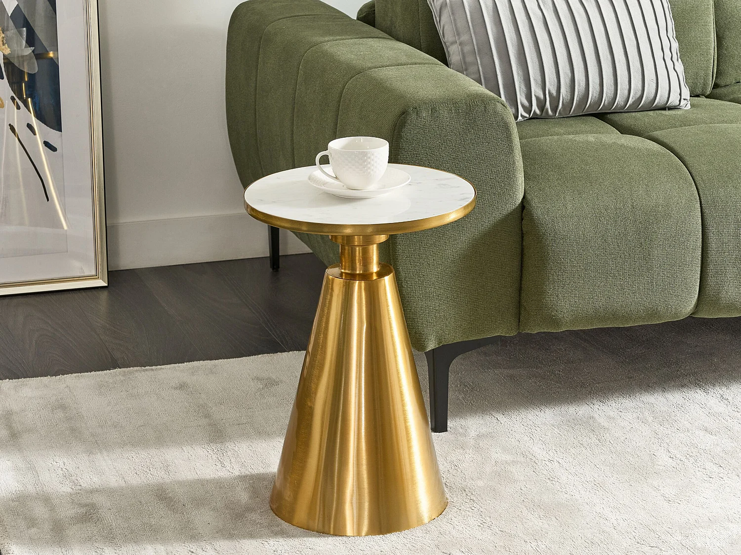 Table d'appoint ANDRES Métal Doré