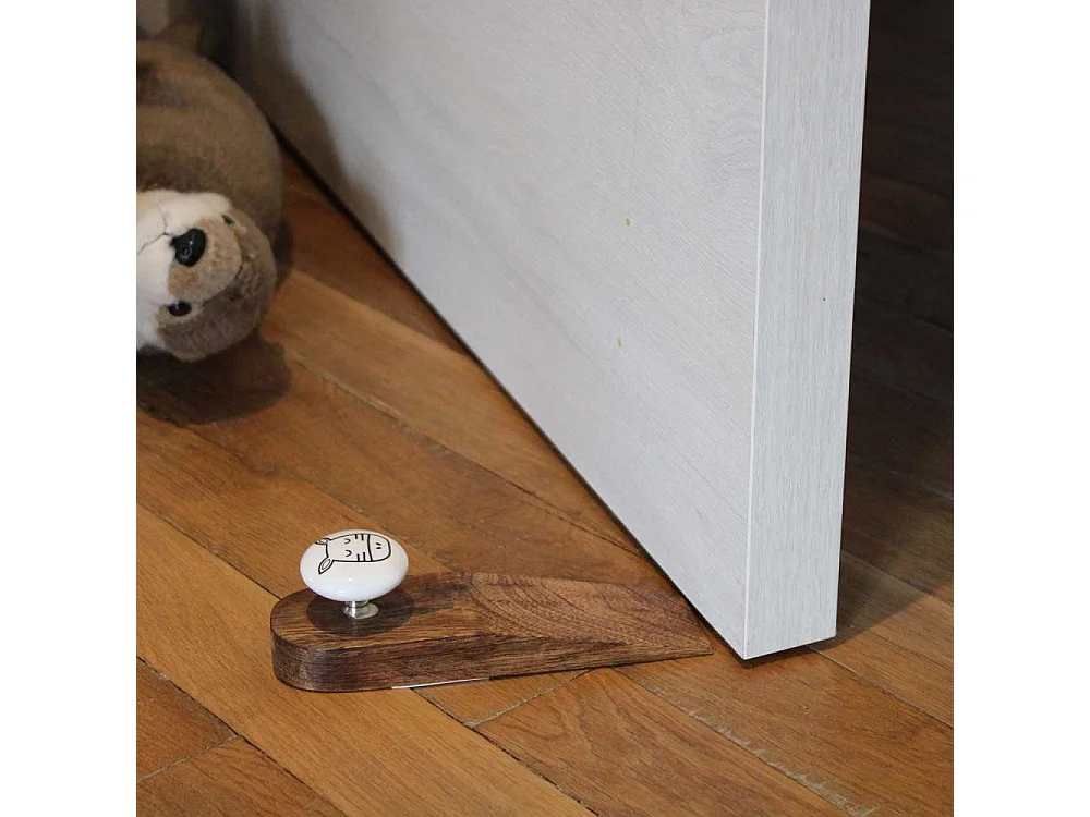 Bloc porte en bois de manguier Animaux Zèbre