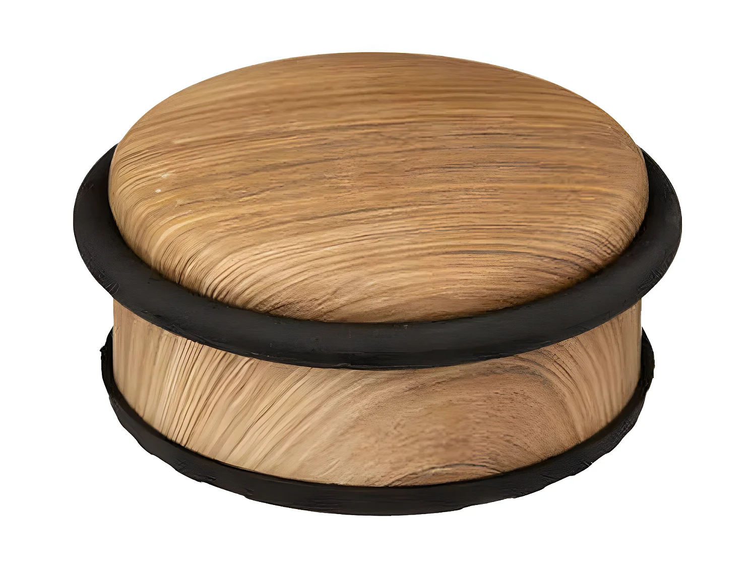 Stop Porte en Métal "Bas" 10cm Naturel & Noir