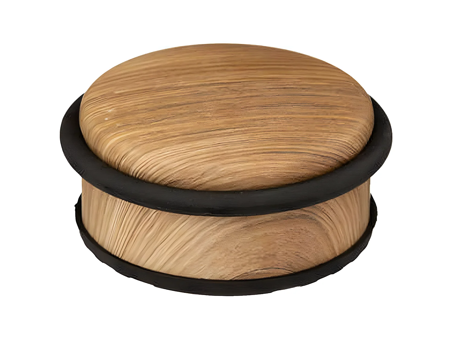 Stop Porte en Métal "Bas" 10cm Naturel & Noir