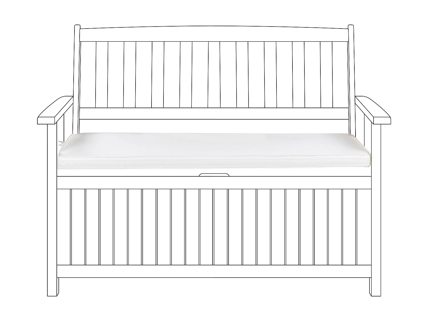 Coussin de banquette SOVANA 108 x 45 cm Blanc cassé