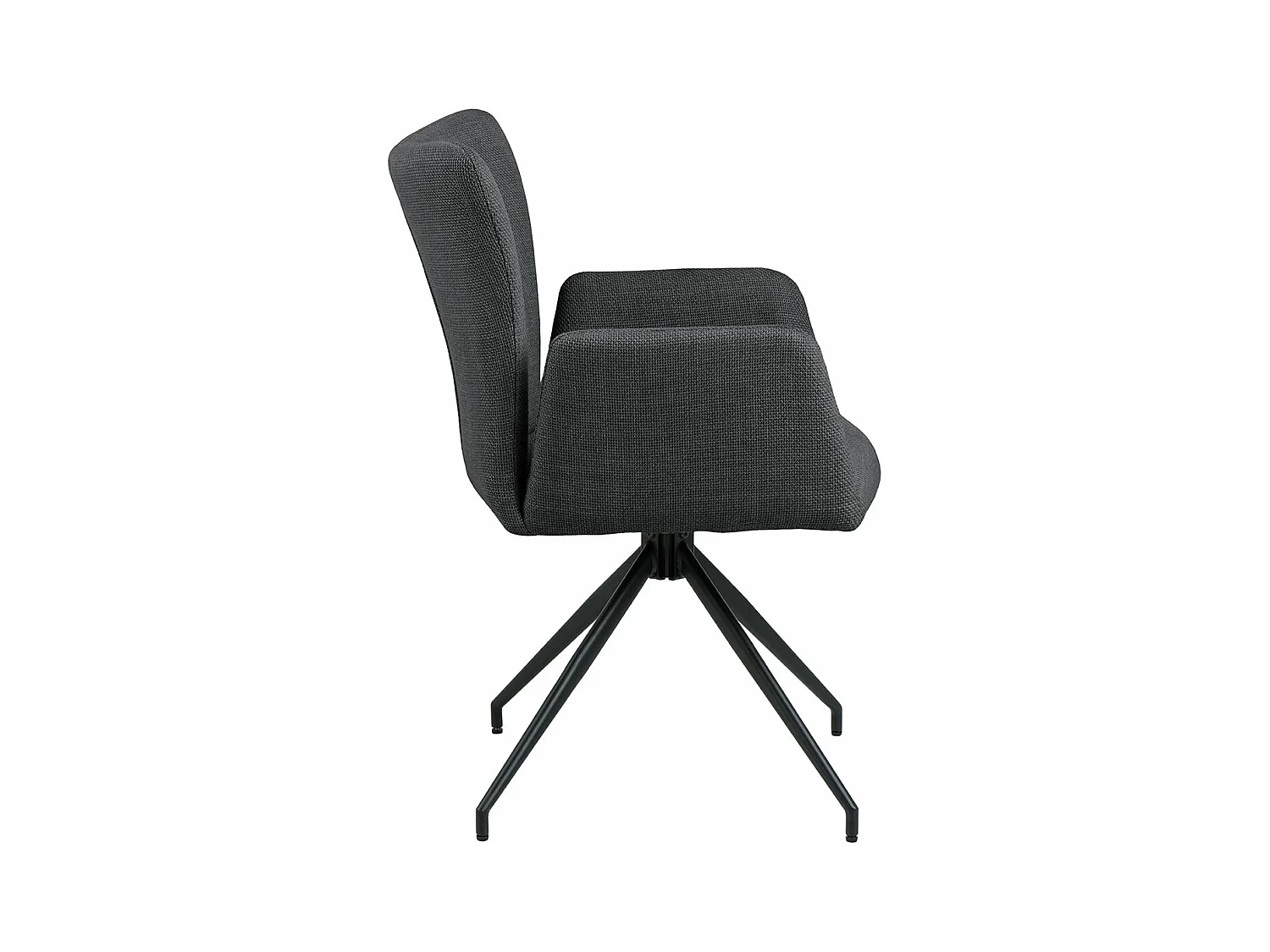 Laura chaise de salle à manger avec accoudoirs tissu gris.