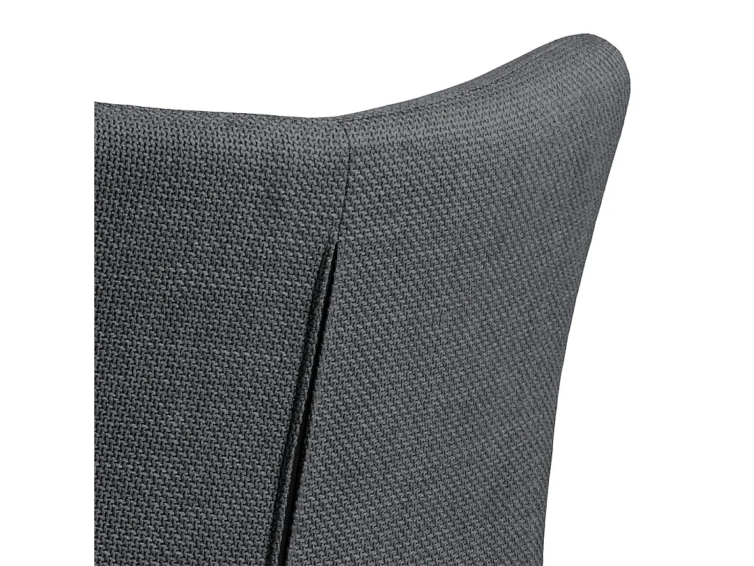 Laura chaise de salle à manger avec accoudoirs tissu gris.