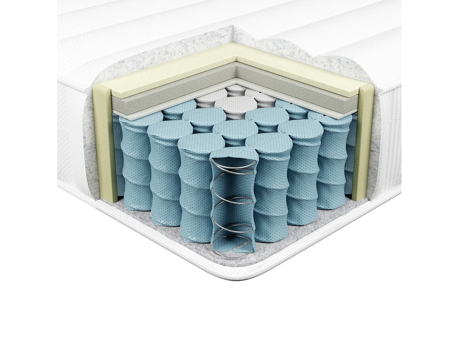 Materasso a molle insacchettate in memory foam CUSHY Media durezza 140 x 200 cm