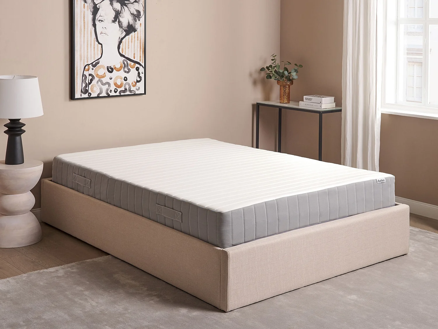 Matelas à ressorts ensachés en mousse à mémoire de forme CUSHY Ferme 140 x 200 cm