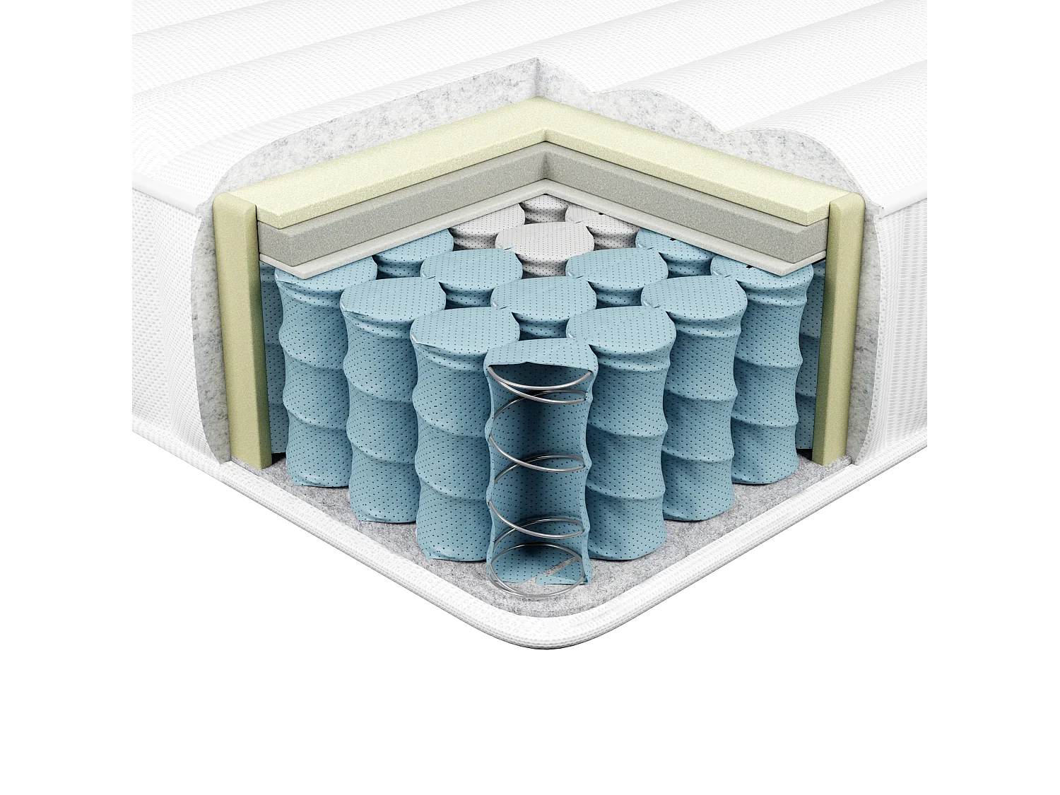 Matelas à ressorts ensachés en mousse à mémoire de forme DRIFT H3/4 Ferme 90 x 200 cm