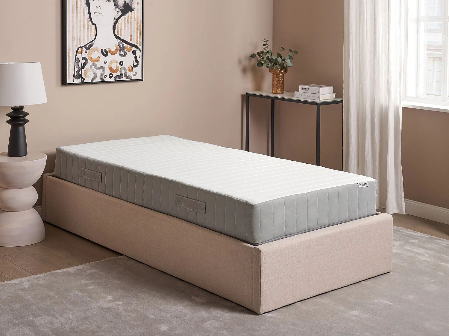 Matelas à ressorts ensachés en mousse à mémoire de forme CUSHY H2/3 Moyen 90 x 200 cm