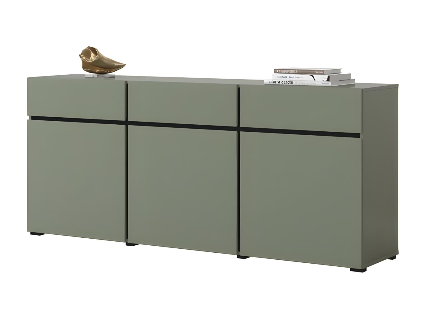 Buffet coloris vert sauge180cm collection HAVANA. Bahut design avec 3 ...