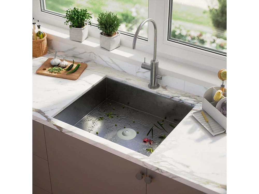 Filtre à cheveux et  bouchon de douche 2 en 1 Gris