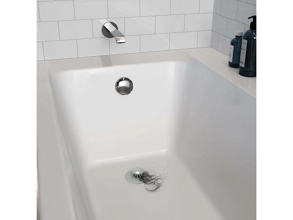 Filtre à cheveux et  bouchon de douche 2 en 1 Gris