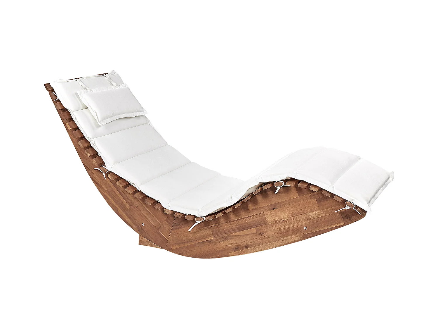 Coussin de transat extérieur BRESCIA 180 x 60 cm Blanc cassé