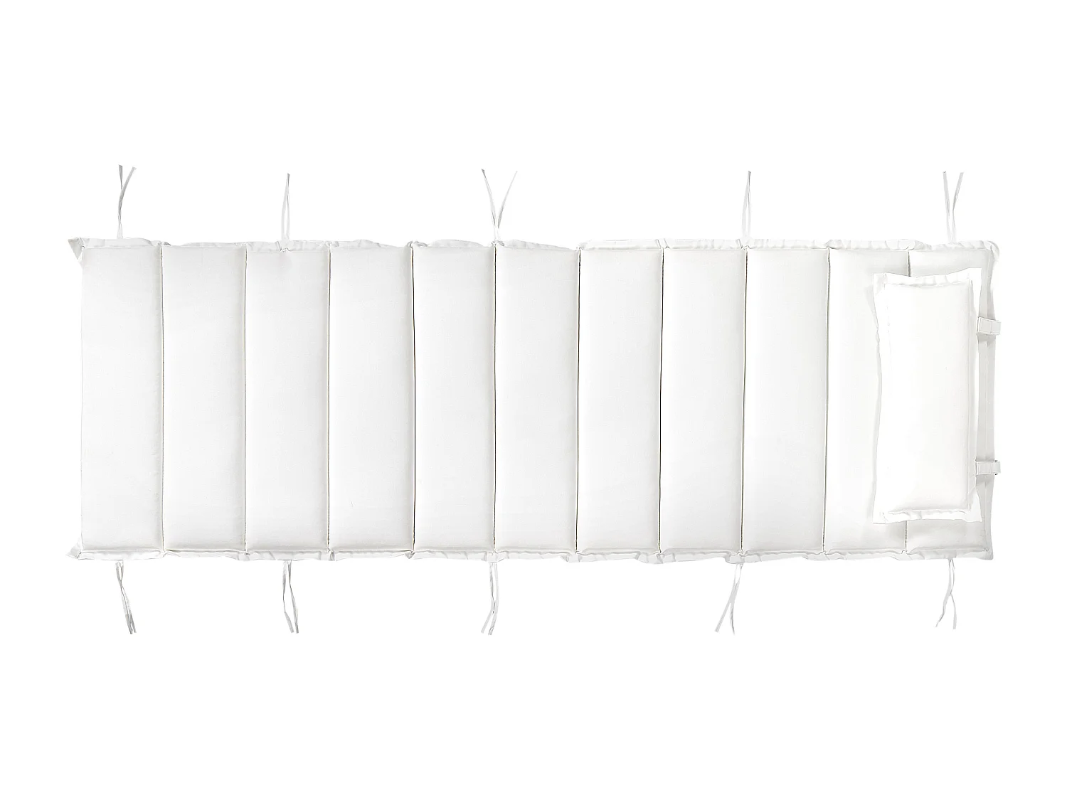 Coussin de transat extérieur BRESCIA 180 x 60 cm Blanc cassé