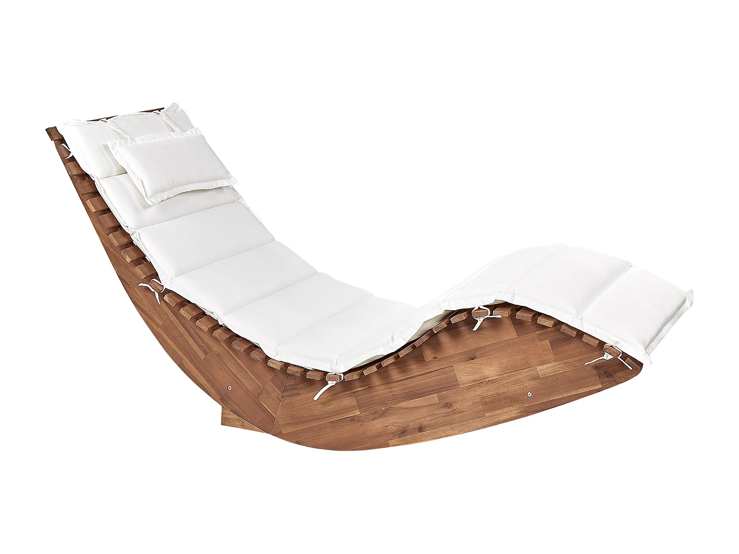 Coussin de transat extérieur BRESCIA 180 x 60 cm Blanc cassé