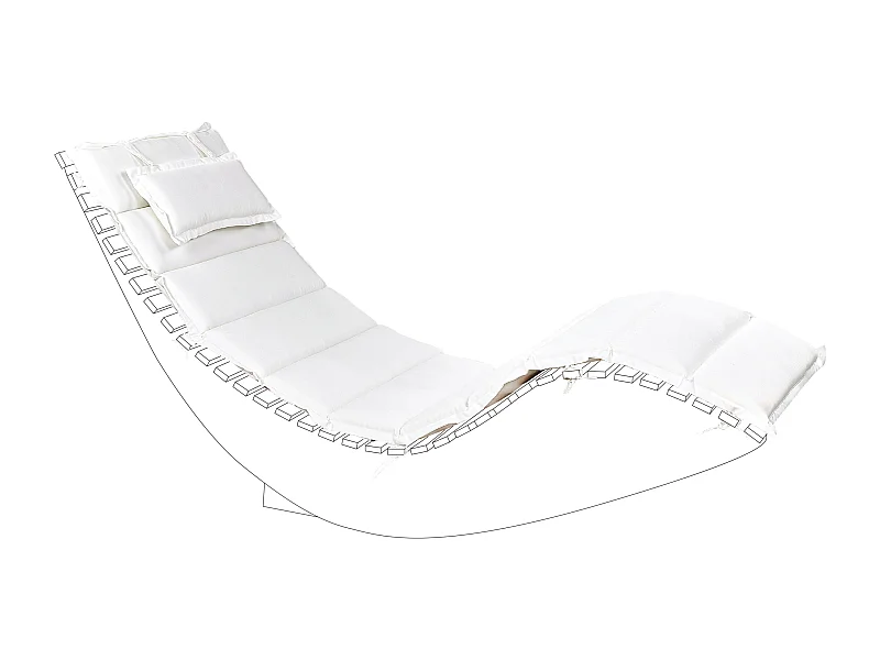 Liegenauflage BRESCIA 180 x 60 cm Cremeweiss