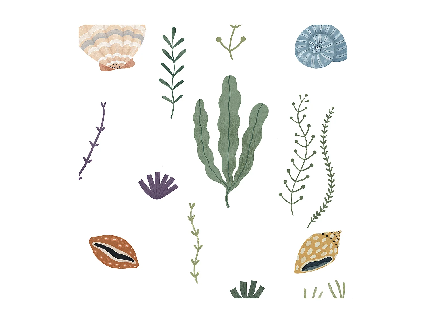 Papel pintado Plantas marinas 65x300 cm