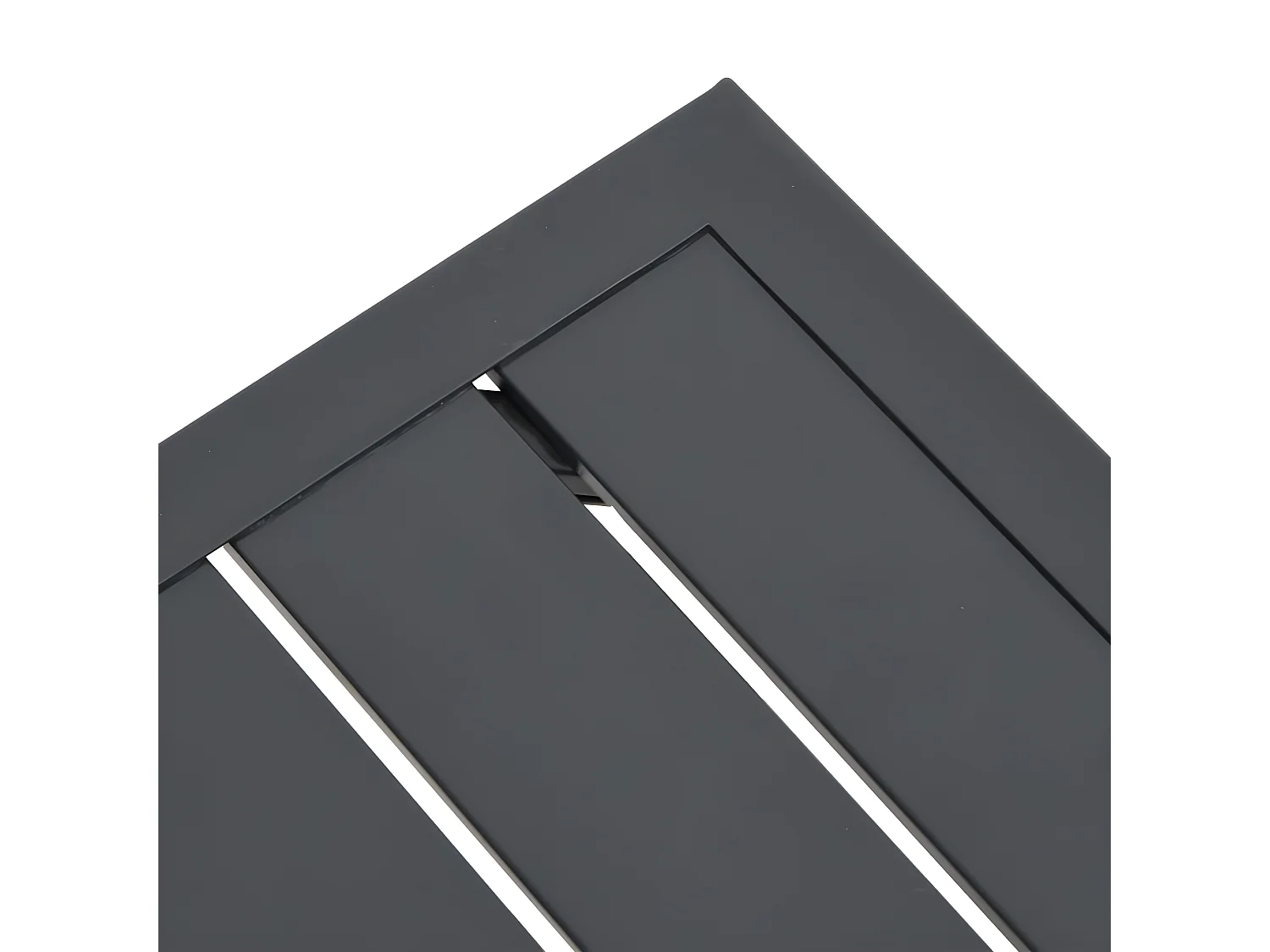 Chaises longues 2 pièces avec table et coussins gris résine tressée