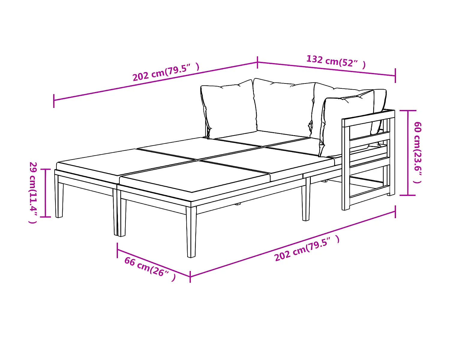 Espreguiçadeiras c/ almofadões cinza-escuro 2peças madeira acácia