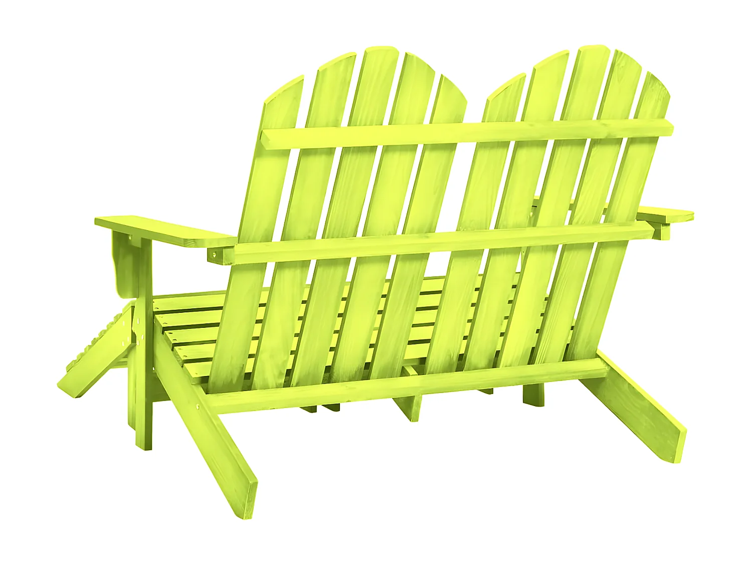 Otomana Adirondack de jardín 2 plazas madera de abeto verde