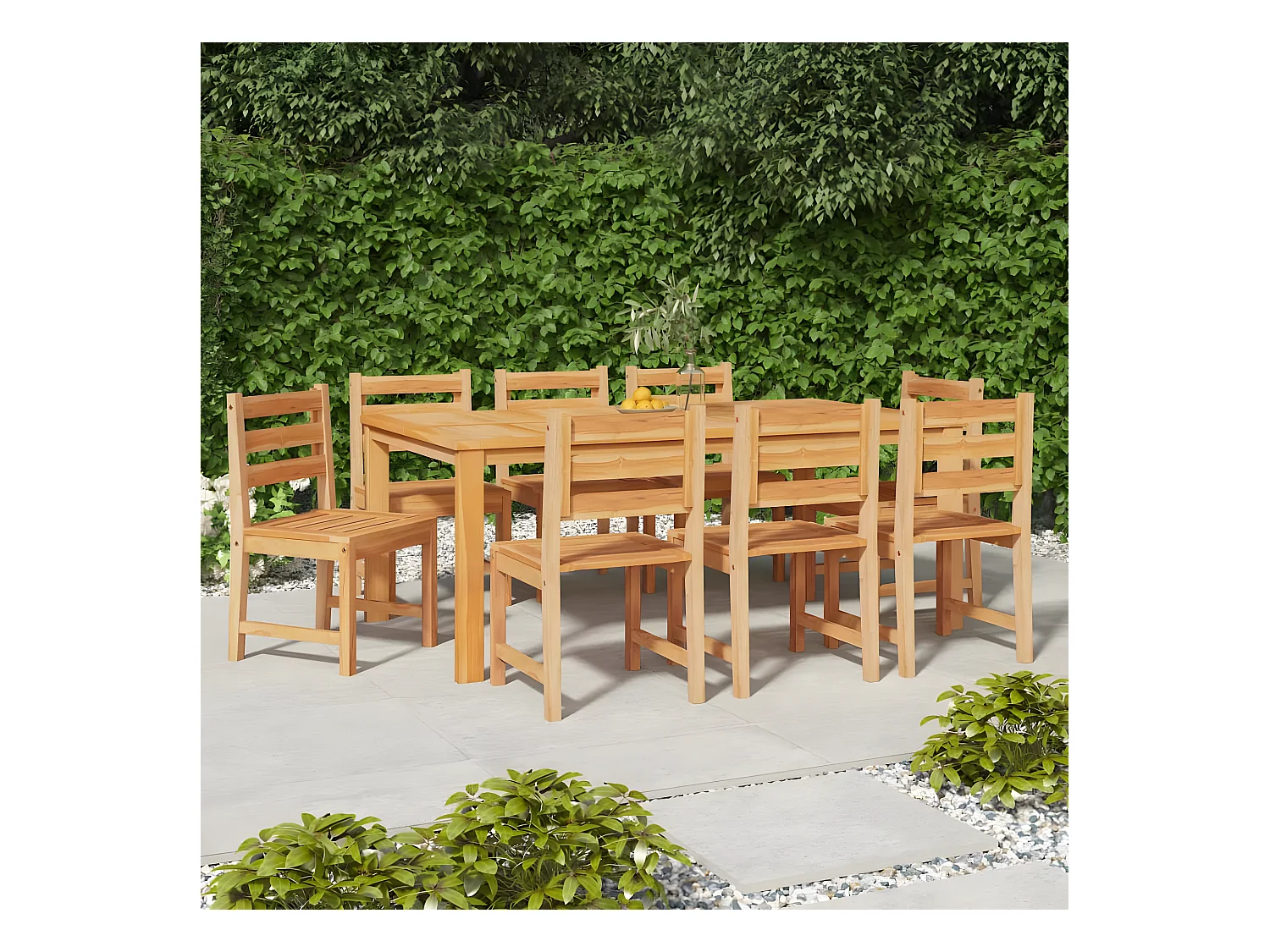 Chaises de jardin 8 pièces Bois de teck solide